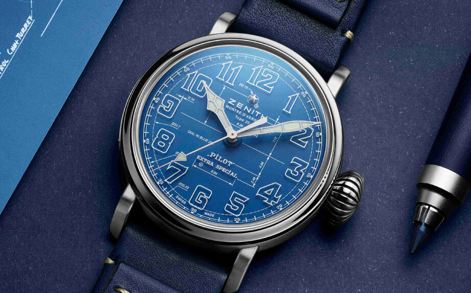 真力時Type 20飛行錶用特別手法詮釋設計藍圖主題