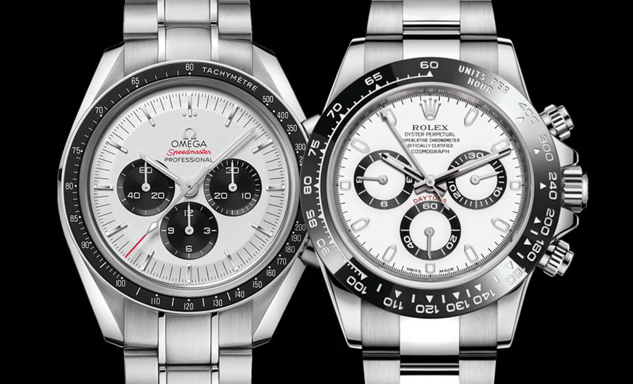劳力士和欧米茄二支熊猫计时表比较