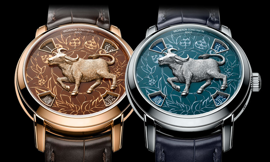 江詩丹頓再用金雕與琺瑯工藝詮釋2021牛年生肖錶