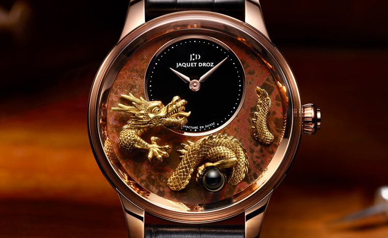 雅克德羅限量偏心手錶以戊辰「土龍」為靈感 手工金雕細膩傳神