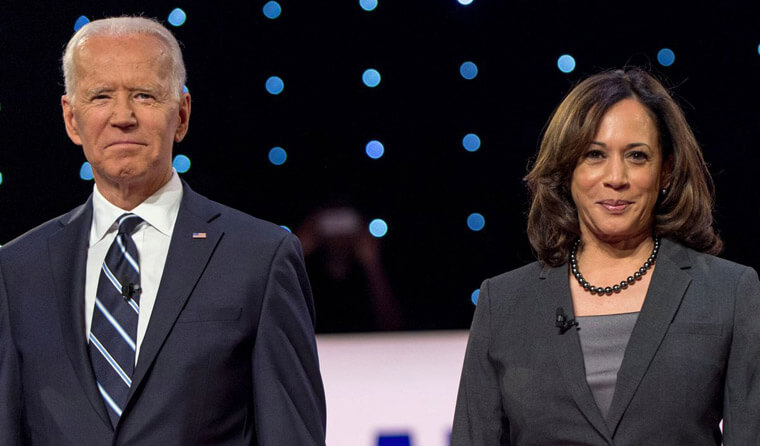 美国正副总统拜登和贺锦丽的幸运表