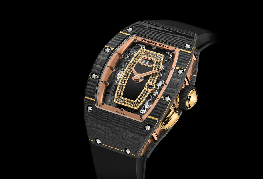 RICHARD MILLE新錶亮點是首度現身的金箔碳纖維材質