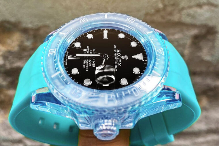 劳力士水鬼不可思议变身一支蓝水母 