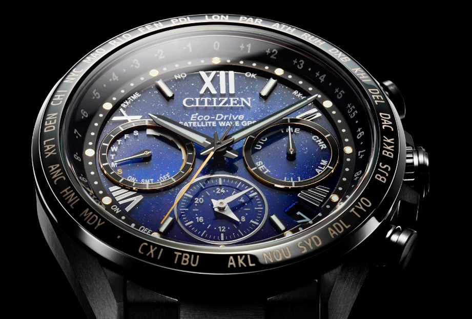 CITIZEN三款光动能手表以星空蓝主题点缀面盘