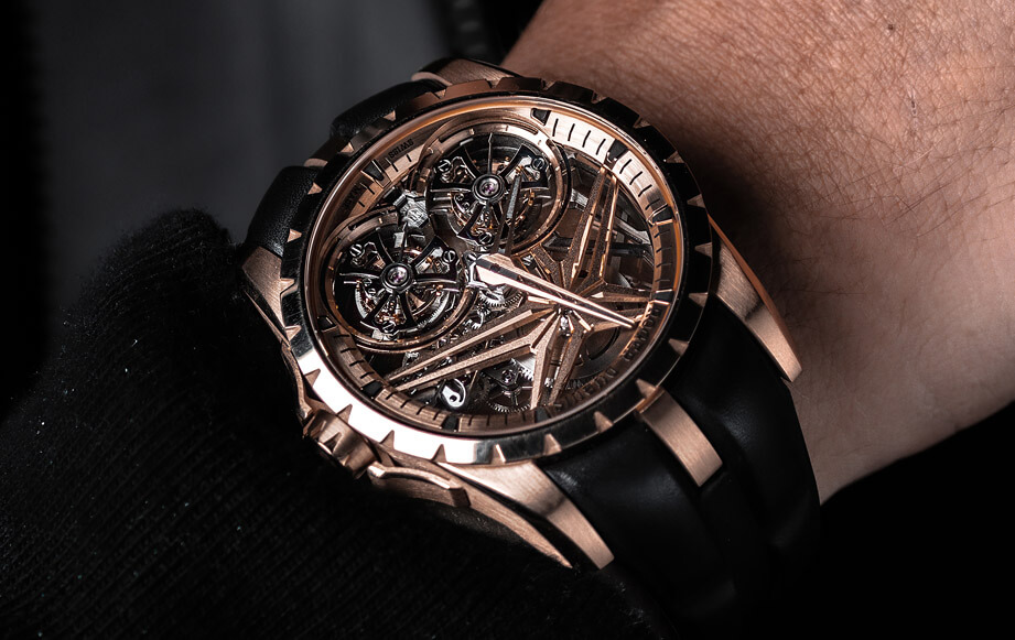 羅杰杜彼Excalibur雙飛行陀飛輪展現深度進化複雜工藝