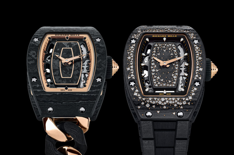 RICHARD MILLE連發兩款採用獨家碳纖維錶殼的RM 07-01女錶