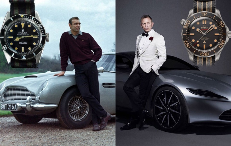 新旧两代007詹姆士庞德名车名表比较
