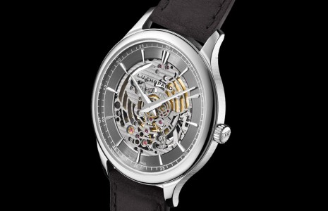 蕭邦L.U.C超薄限量錶鏤空機芯正面罕見以日內瓦波紋修飾