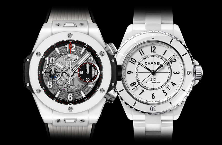 白陶瓷男女手表爆款推荐  HUBLOT和CHANEL都是人气品牌