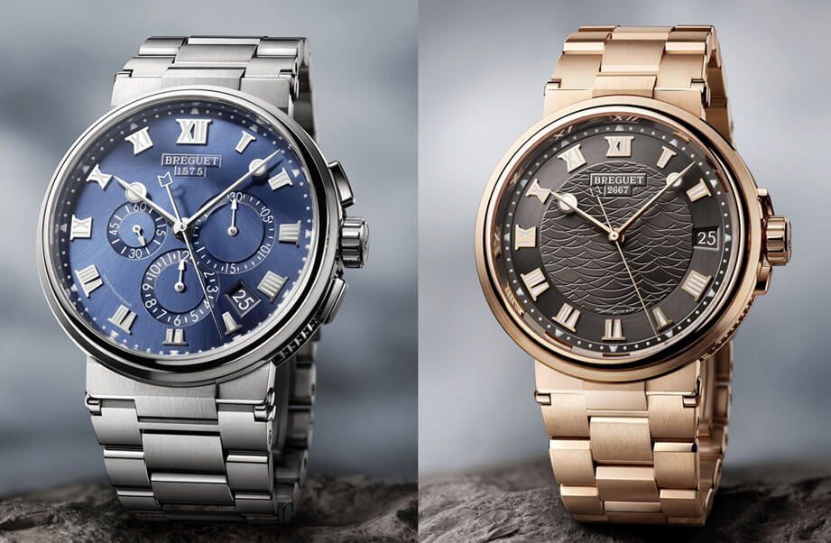 宝璣Marine大三针、计时与闹铃表分别增添钛金属和玫瑰金新款