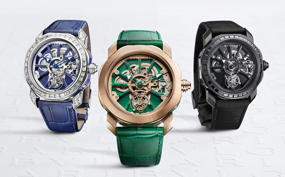 寶格麗將三種稀有寶石鑲在Octo Roma Naturalia陀飛輪上展現獨特奢華風