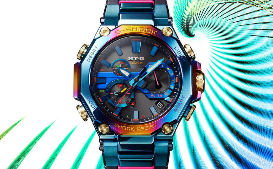 G-SHOCK MTG新作「藍鳳凰」再次採用彩虹離子IP電鍍錶殼