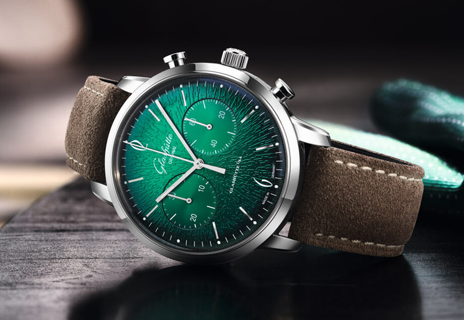 格拉蘇蒂原創六零年代系列計時碼錶以漸層綠面作為2021年度限定設計