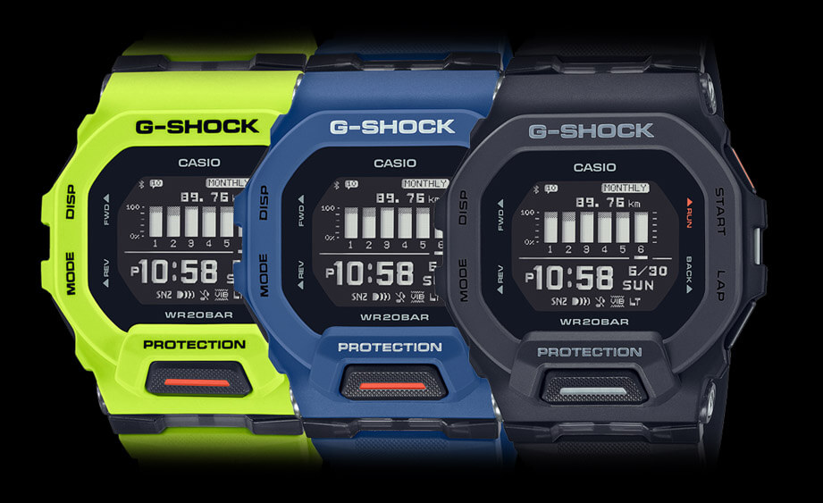 G-SHOCK方壳GBD-200有蓝牙连线和计步器等功能 戴去跑步好方便