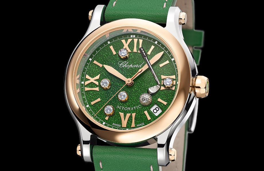 萧邦Happy Sport滑动钻石融入高尔夫球主题增添赏表乐趣