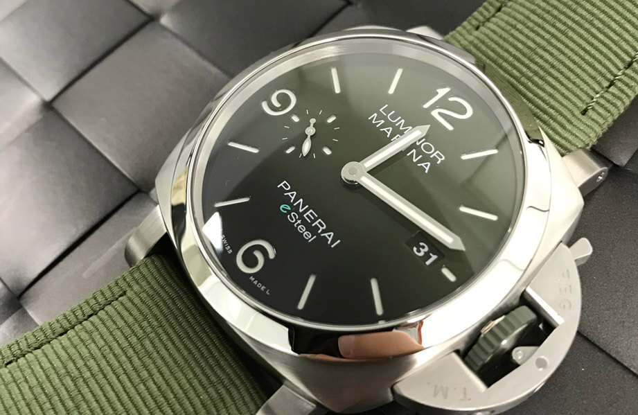 评点沛纳海环保材质绿水鬼Luminor PAM01356