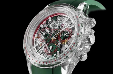 珍稀透明水晶Daytona致敬异国文化  镂空彩绘很有故事