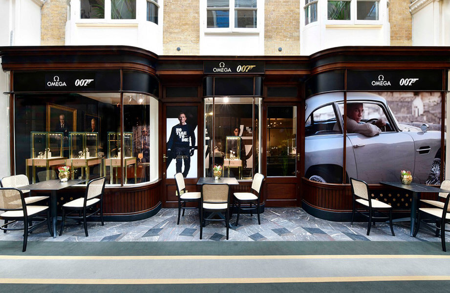 歐米茄迎接《007：生死交戰》上映 倫敦開設一間龐德快閃店