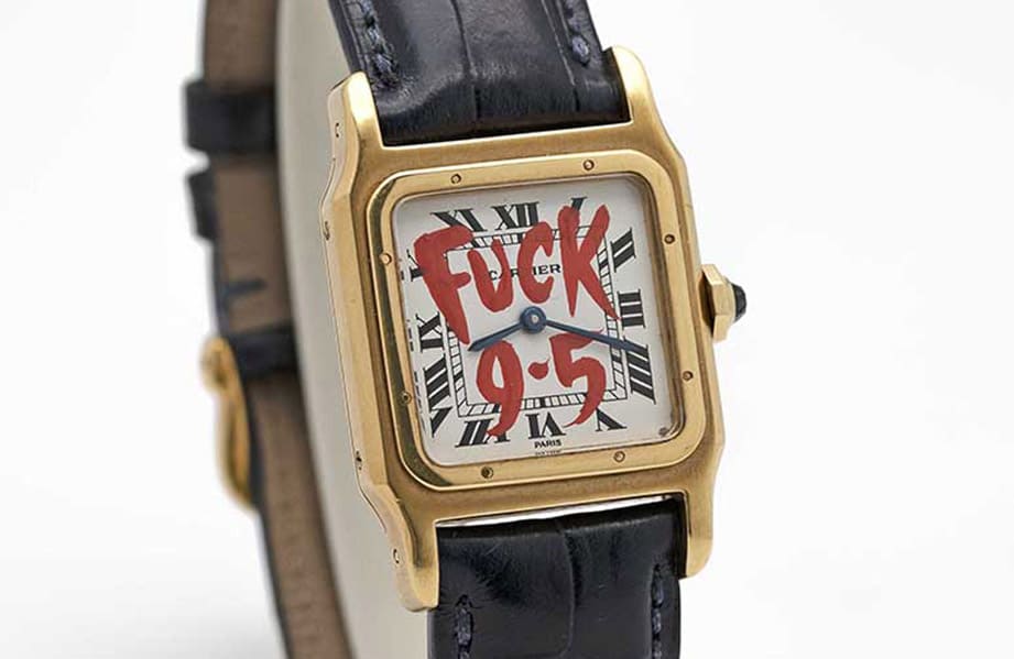 纽约艺术家在卡地亚手表惊人涂鸦  拍卖预估价格上看40万