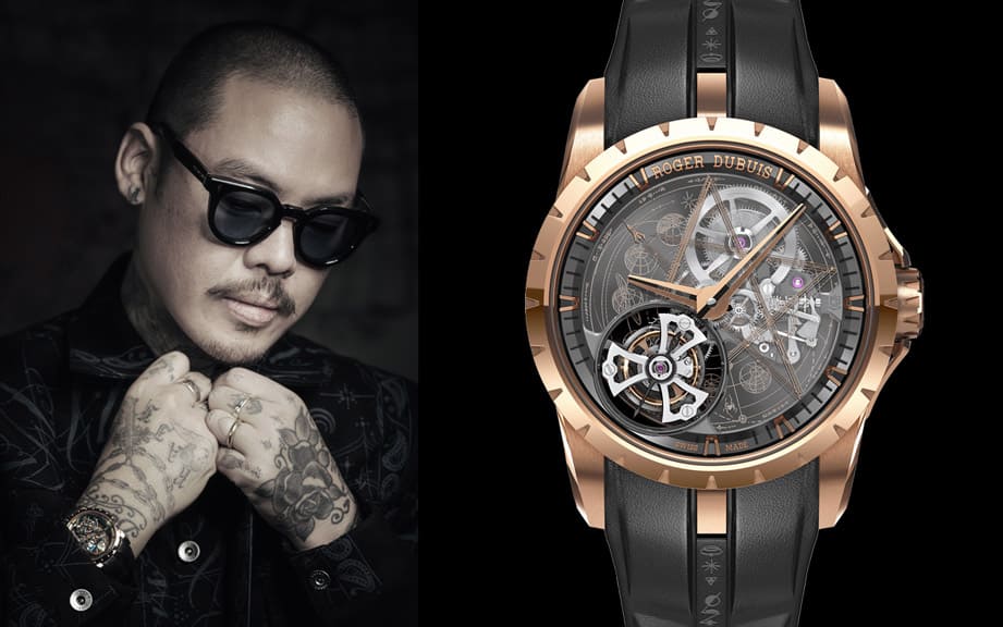 羅杰杜彼聯手洛杉磯刺青大師Dr. Woo打造超限量Excalibur陀飛輪