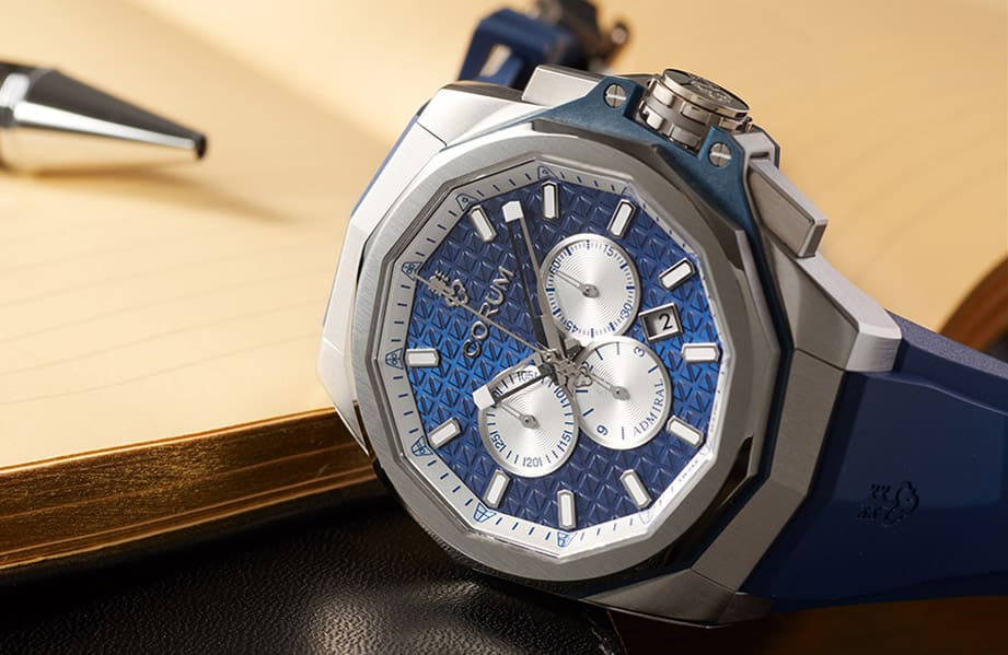 昆仑表海军上将钛金属计时码表推出蓝、绿新色限量发行