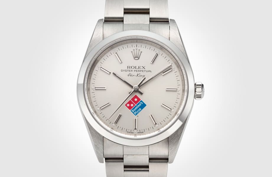 “达美乐打了没”印上比萨店Logo的劳力士Air-King行情涨成这样