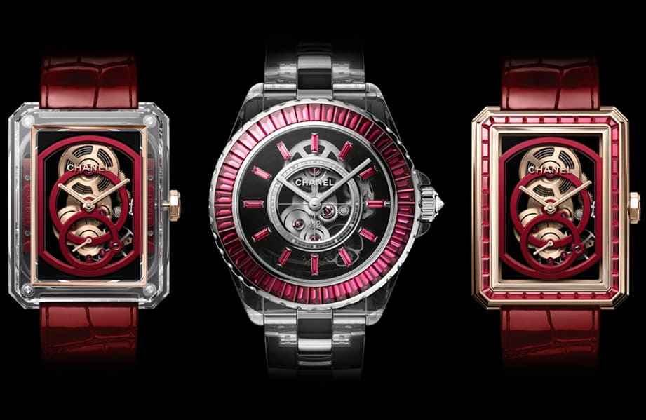 虎年红运当头！香奈儿三枚Red Edition限量红宝镂空表气势非凡