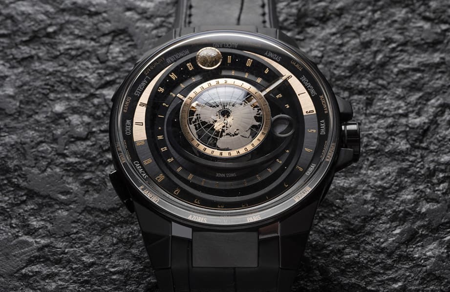 雅典表Blast新作匯聚世界时区、月相与潮汐功能 将天文现象浓缩进手表面盘