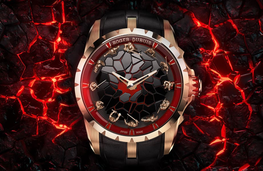 罗杰杜彼Excalibur圆桌骑士手表设计再进化 面盘导入慕拉诺玻璃装饰