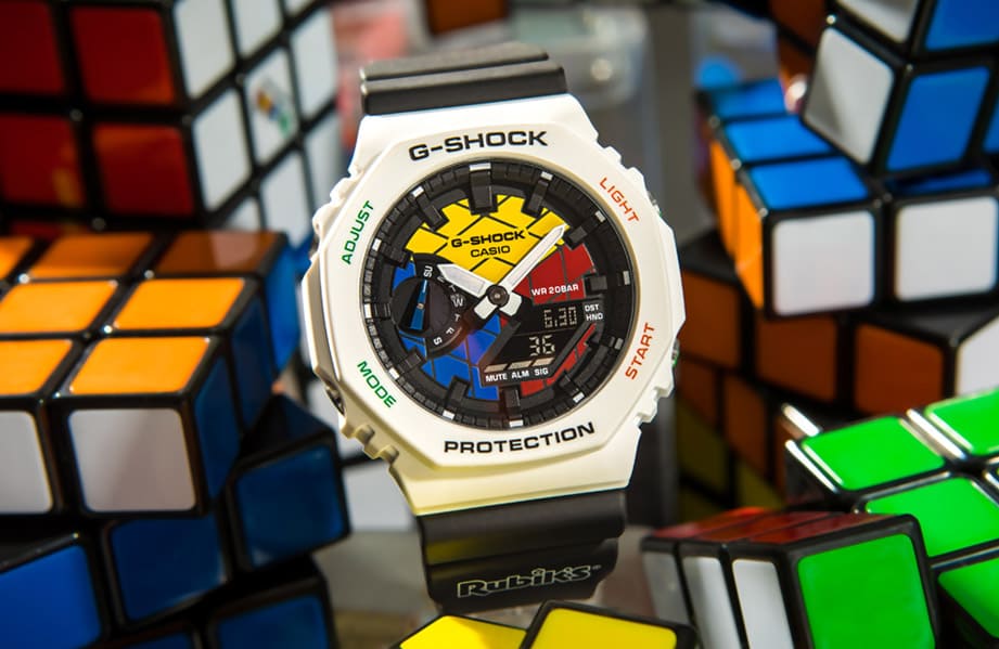 G-SHOCK首度与魔术方块合作推出农家橡树联名表