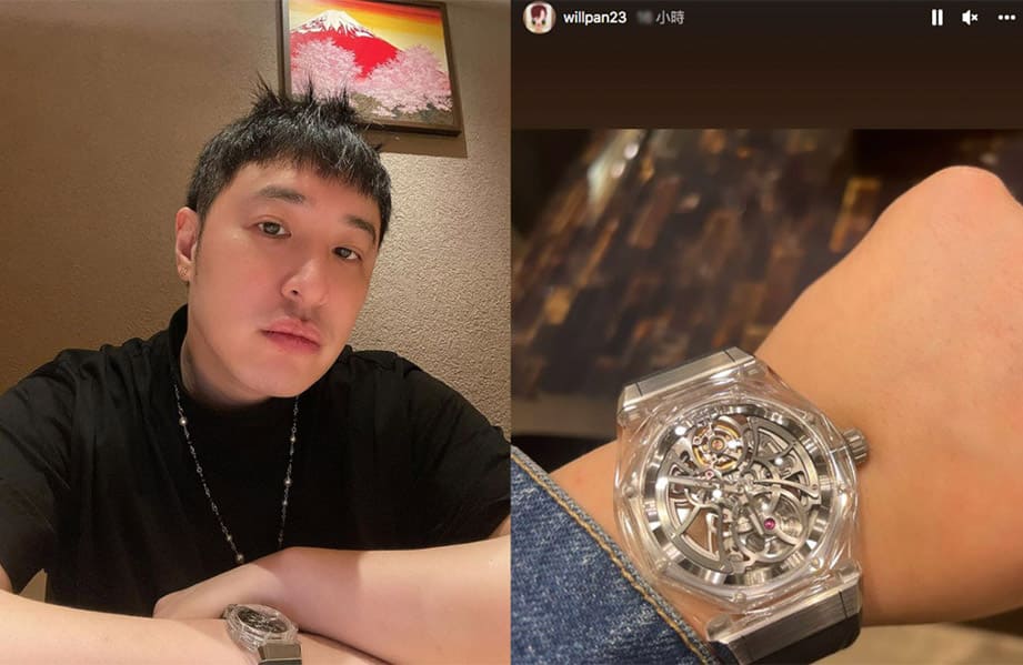 潘瑋柏IG秀新歡鏤空水晶錶  狂讚增值潛力“要起飛了”