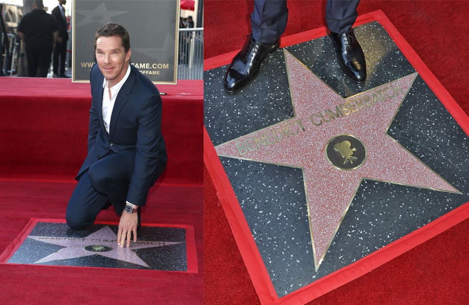 “奇异博士”班奈狄克康柏拜区戴最爱潜水表于好莱坞星光大道留名