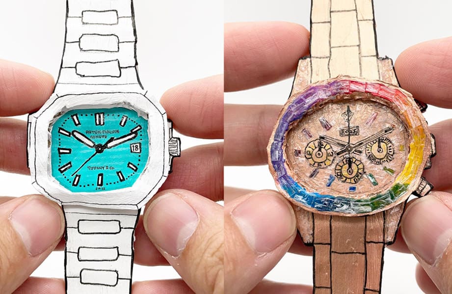 国外艺术家创作立体名表画作 PPxTIFFANY 5711、Daytona彩虹圈都入列