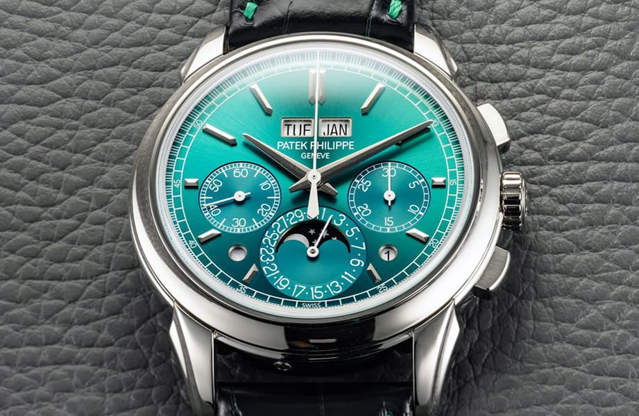 因為一個特殊原因 PP打造限量1只的”鈦金屬“萬年曆計時碼錶5270