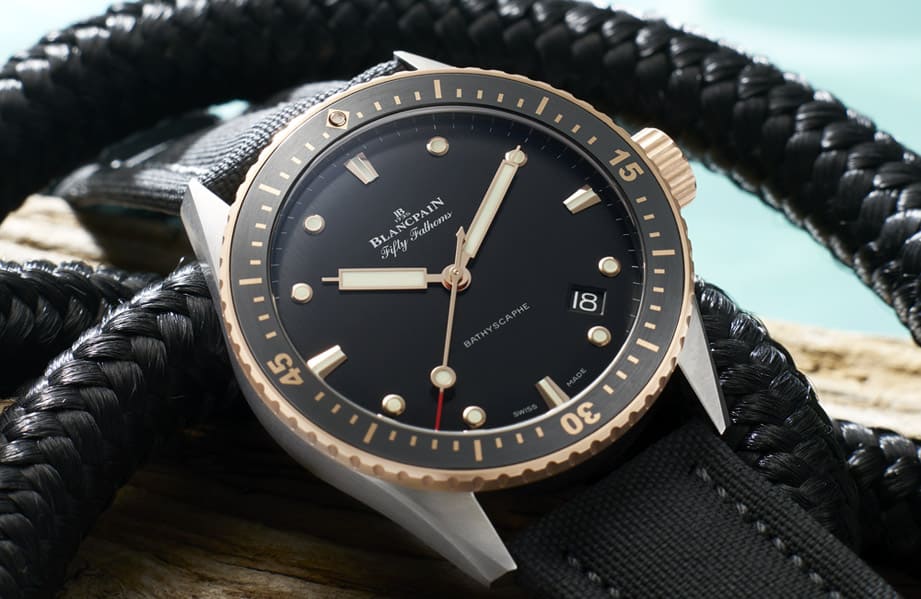 宝珀五十噚Bathyscaphe双色限量潜水表具备特殊纪念意义限点独卖