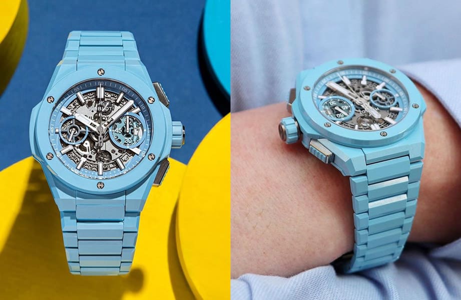 宇舶大爆炸陶瓷表天热戴刚好 彩色陶瓷表壳链带展现清爽活力