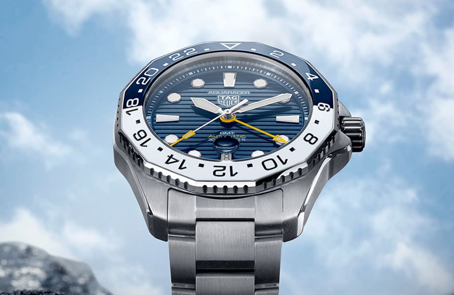 泰格豪雅Aquaracer 300米潜水表进阶两地时间功能 实用性再提升