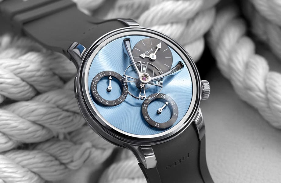MB&F LM EVO分离式擒纵手表新增钛金属“冰晶蓝”面盘组合