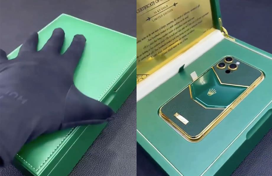 开箱超稀奇「劳力士iPhone手机」