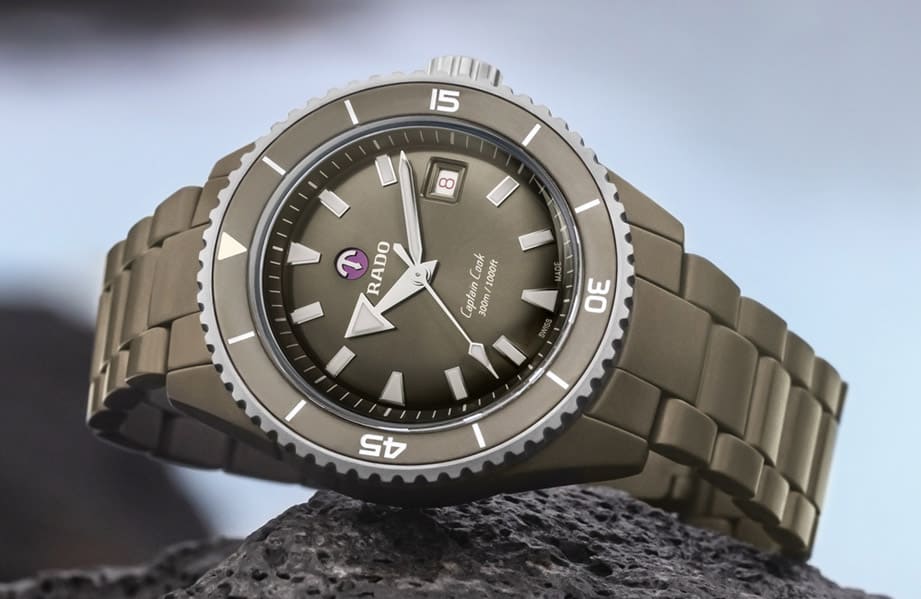 雷達表庫克船長潛水錶新增橄欖綠色陶瓷突顯率性穩重專業風格