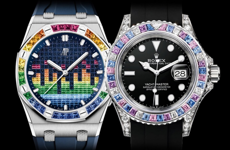 高人氣「白金彩虹圈」AP皇家橡樹與勞力士遊艇比較