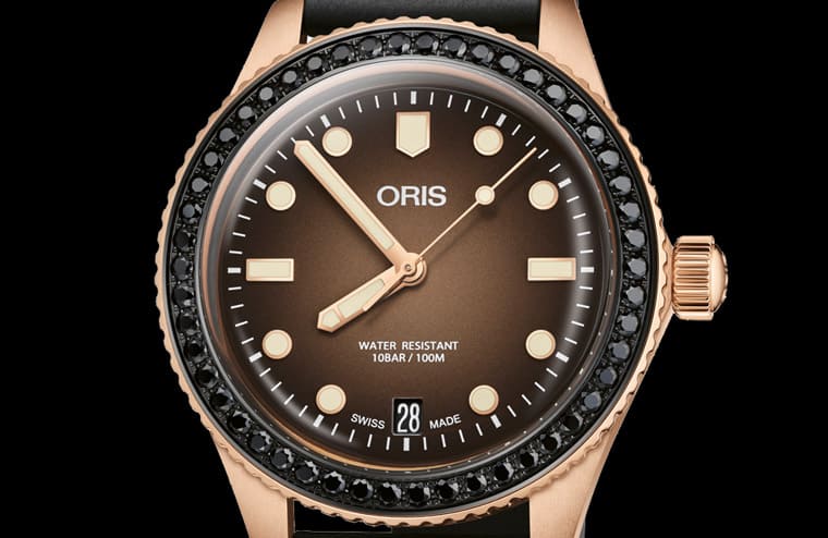 ORIS與知名珠寶商合作打造限量Divers SixtyFive青銅潛水錶
