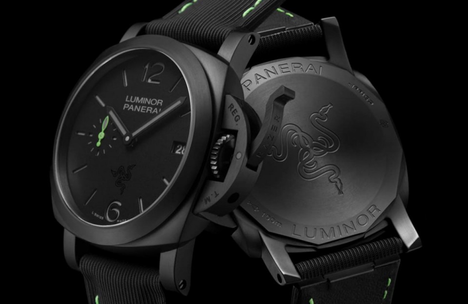 沛纳海携手电竞周边品牌RAZER雷蛇打造Luminor限量联名表