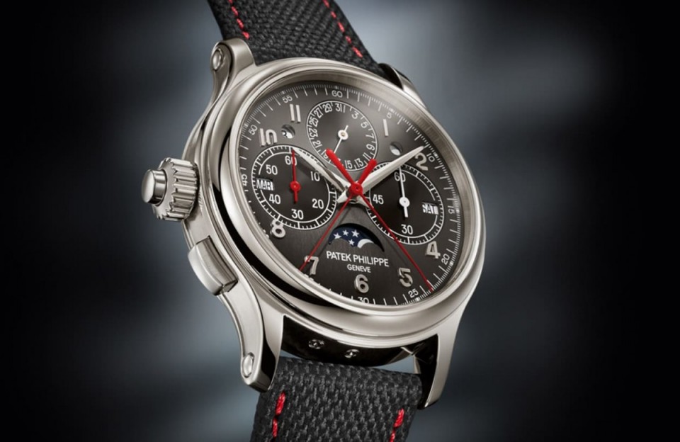 PP全新萬年曆追針計時錶5373P「改成左冠錶」史上難得一見