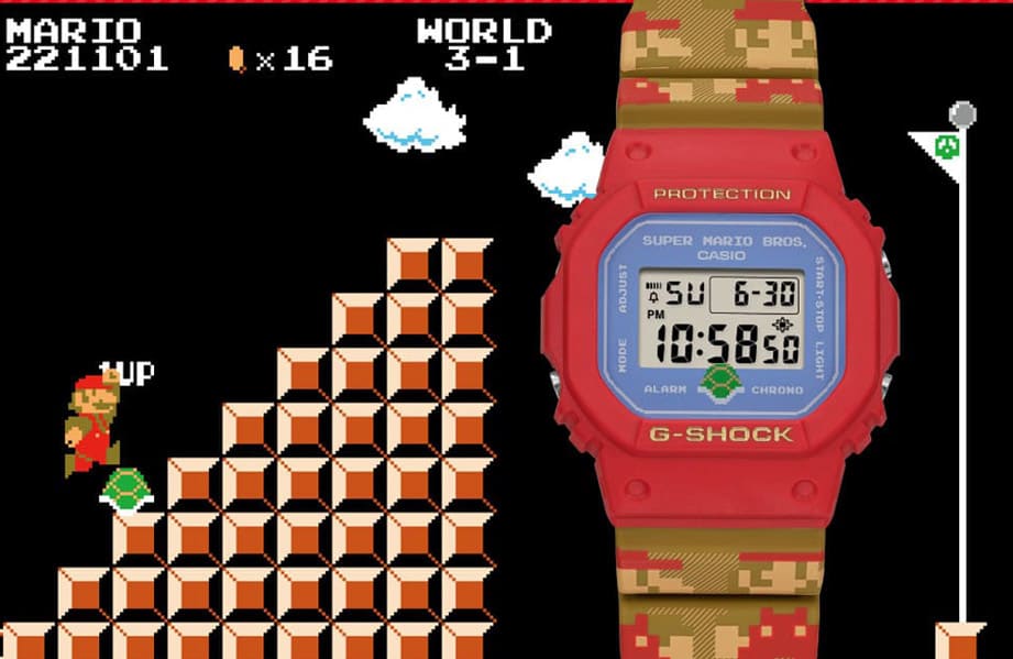 G-SHOCK也和超级玛利欧联名 经典电动游戏碰上经典DW-5600手表