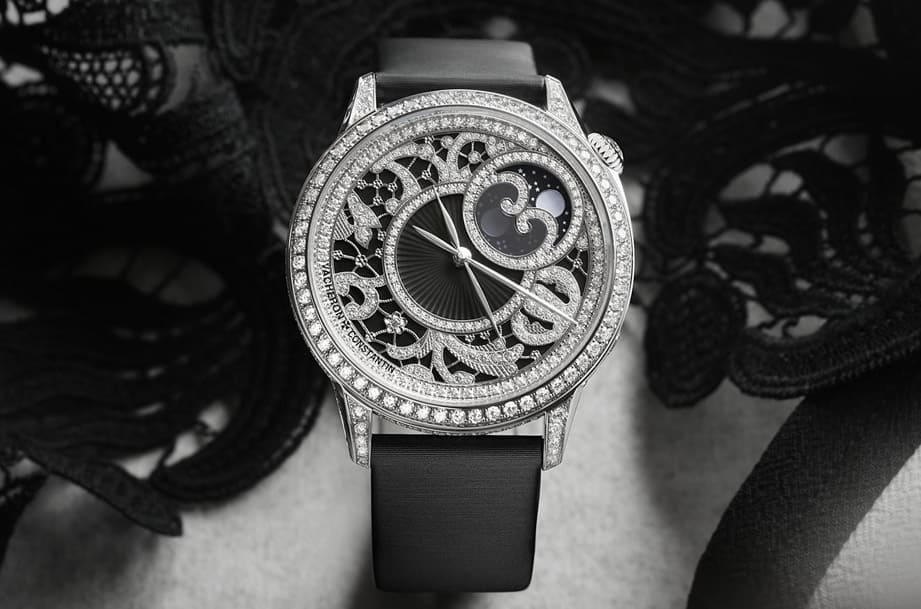 江诗丹顿Égérie女表以义大利蕾丝为主题勾勒面盘华丽造型