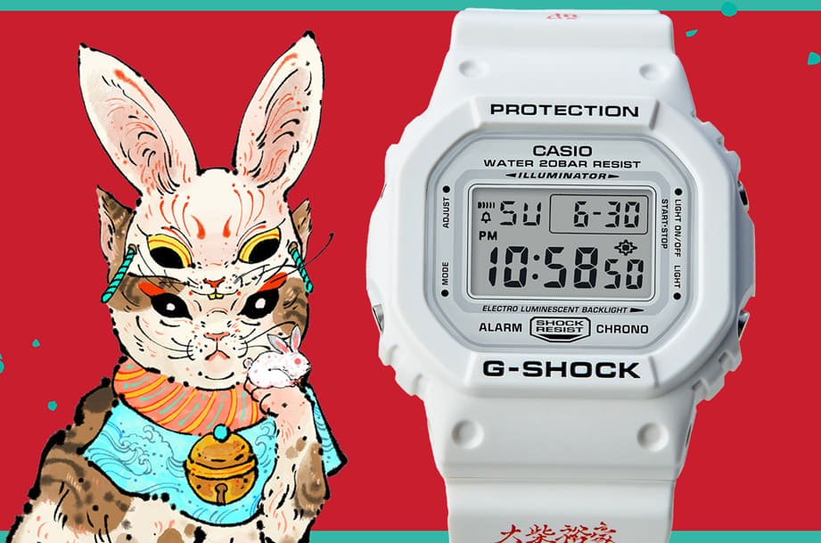 G-SHOCK携手知名刺青艺术家大柴裕豪打造DW-5600兔年生肖表