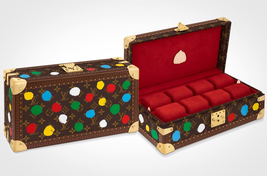 LV x 草间弥生联名表盒 彩色圆点遍布经典Monogram帆布