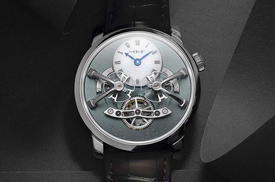MB&F LM2双摆轮手表改用鈀金表壳搭海蓝色面盘限量再出击