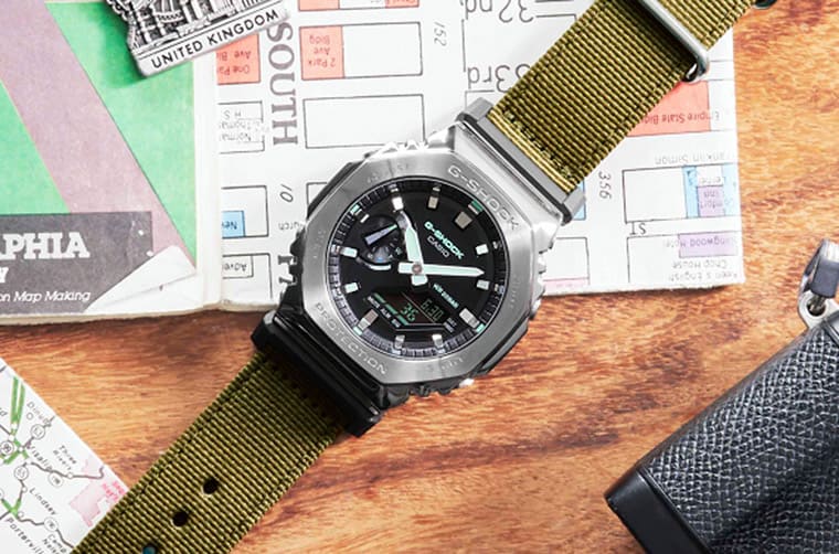 G-SHOCK以布质编织表带搭配金属农家橡树诠释摩登工业风